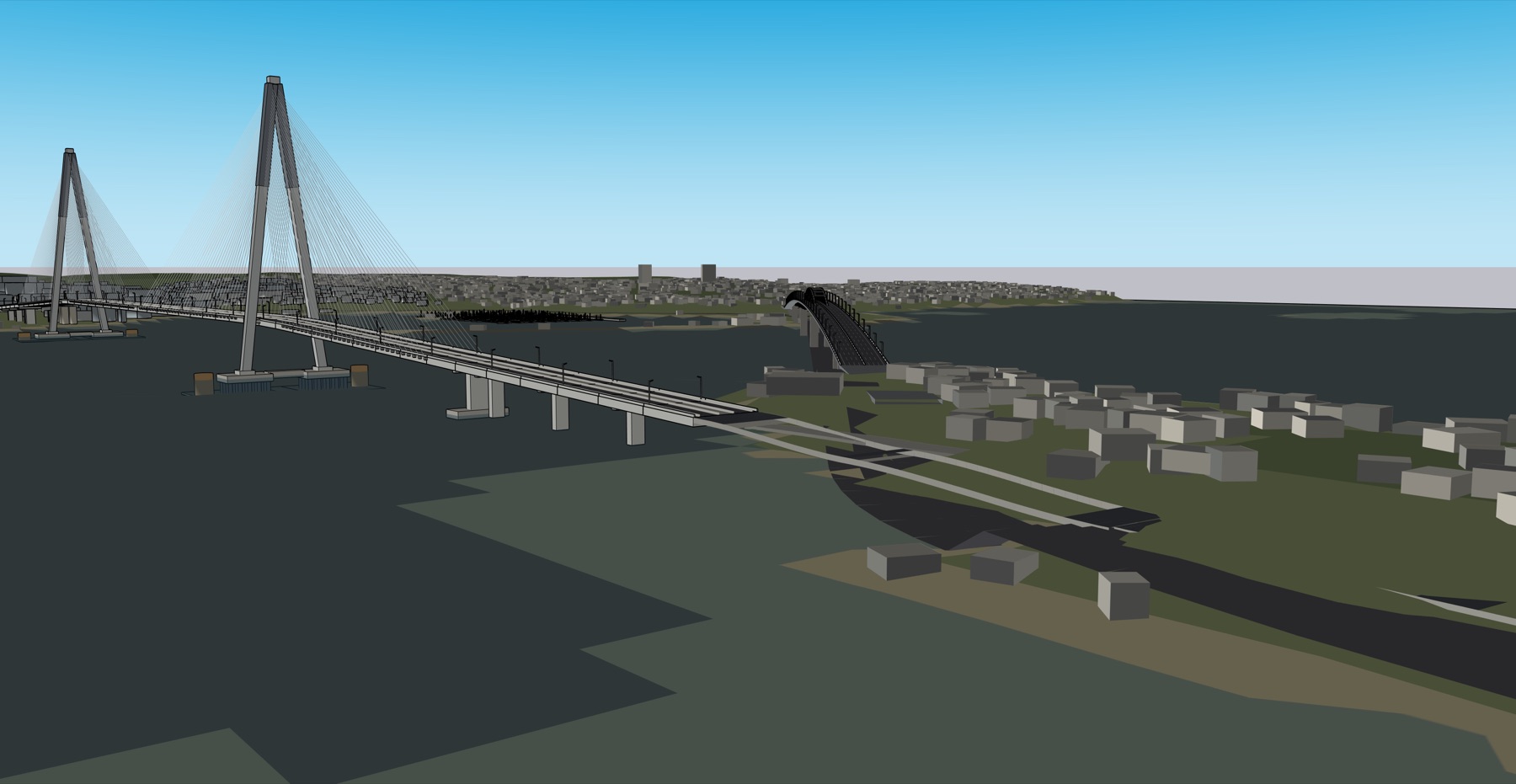 The northern tie-in at Onewa, where the new alignment meets the existing motorway network